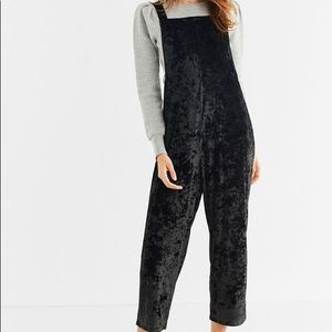 Urban Outfitters Shapeless Velvet Overalls